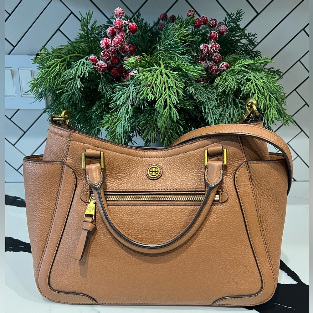 Tory Burch Women's Frances Small Satchel, Brown